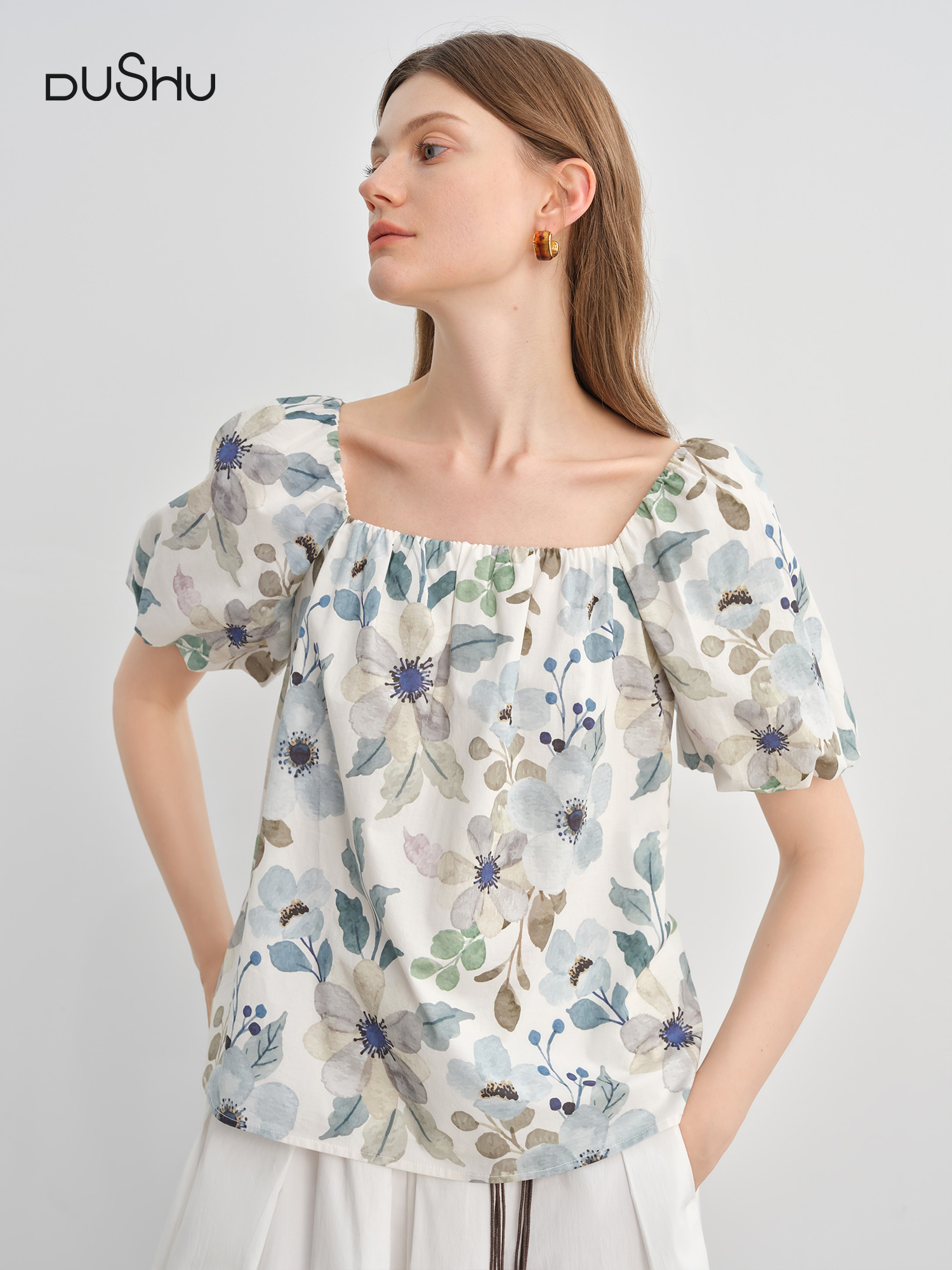 Summer Clothing Wear - DUSHU Women's Clothing Two-wear Temperament Flower