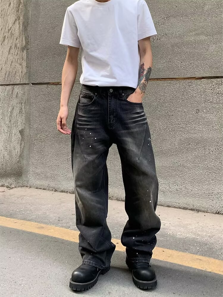 Summer Clothing Drip - Bootcut Jeans For Man Straight Denim