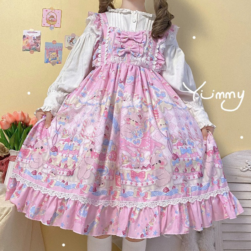 Kawaii Lolita Dress Strap JSK  – Summer Victorian Clothing Bewertung und Preis