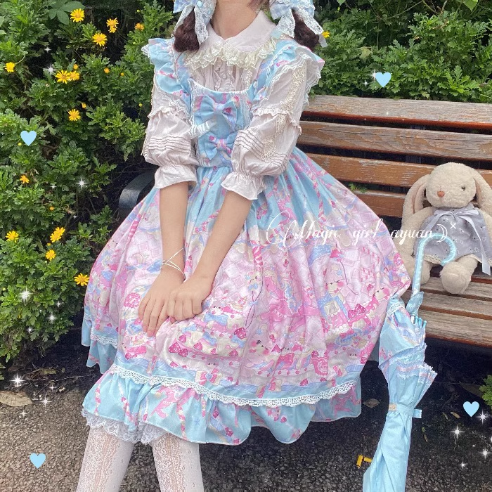 Kawaii Lolita Dress Strap JSK  – Summer Victorian Clothing Bewertung und Preis