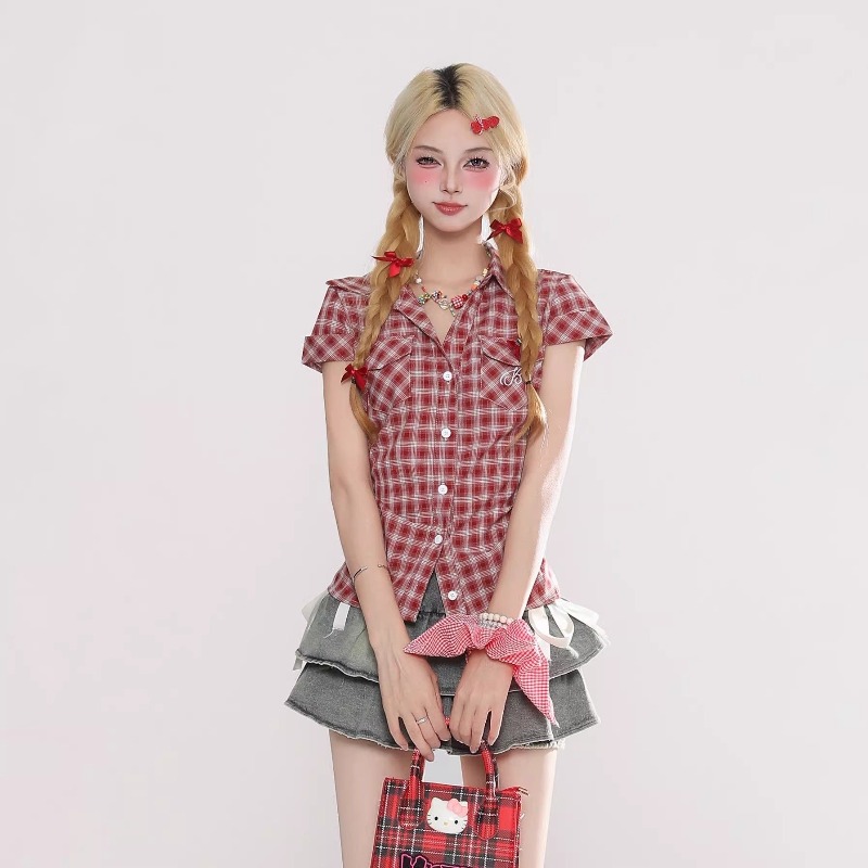 Harajuku Vintage Gothic Plaid  – Summer Goth Clothing Bewertung und Preis