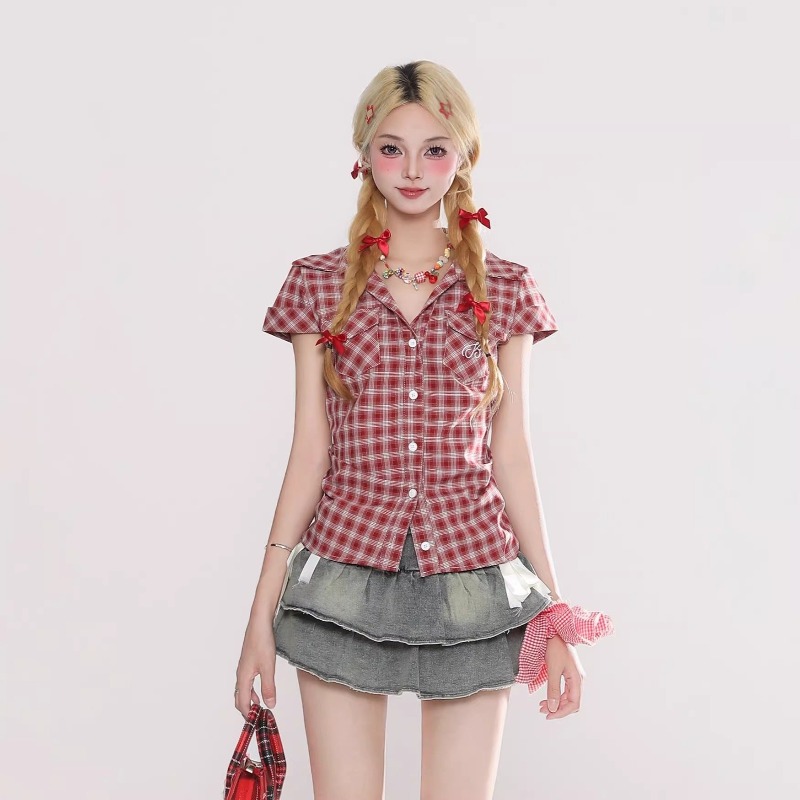 Harajuku Vintage Gothic Plaid  – Summer Goth Clothing Bewertung und Preis