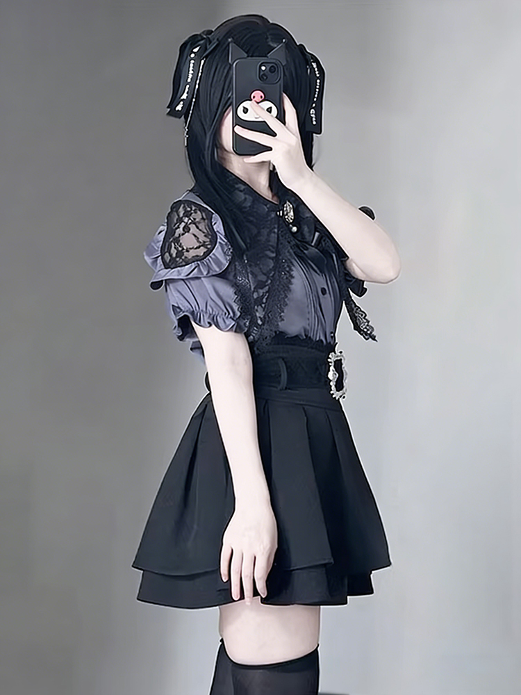 Gothic Style Shoulder Bared Sh – Summer Goth Clothing Bewertung und Preis
