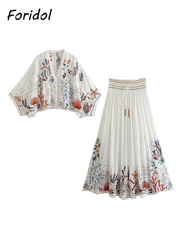 Foridol Marine Organism Embroi – Summer Clothing Linen Bewertung und Preis