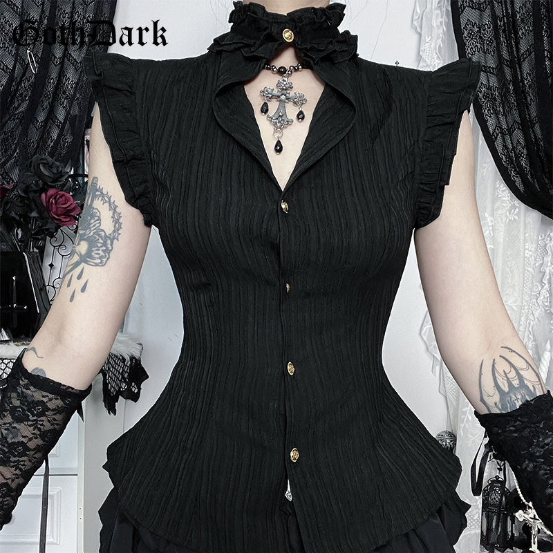 Goth Dark 90s Grunge Single Br – Summer Goth Clothing Bewertung und Preis