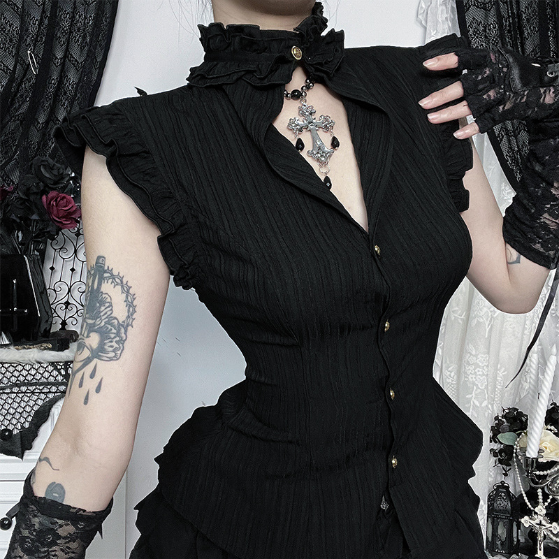 Goth Dark 90s Grunge Single Br – Summer Goth Clothing Bewertung und Preis