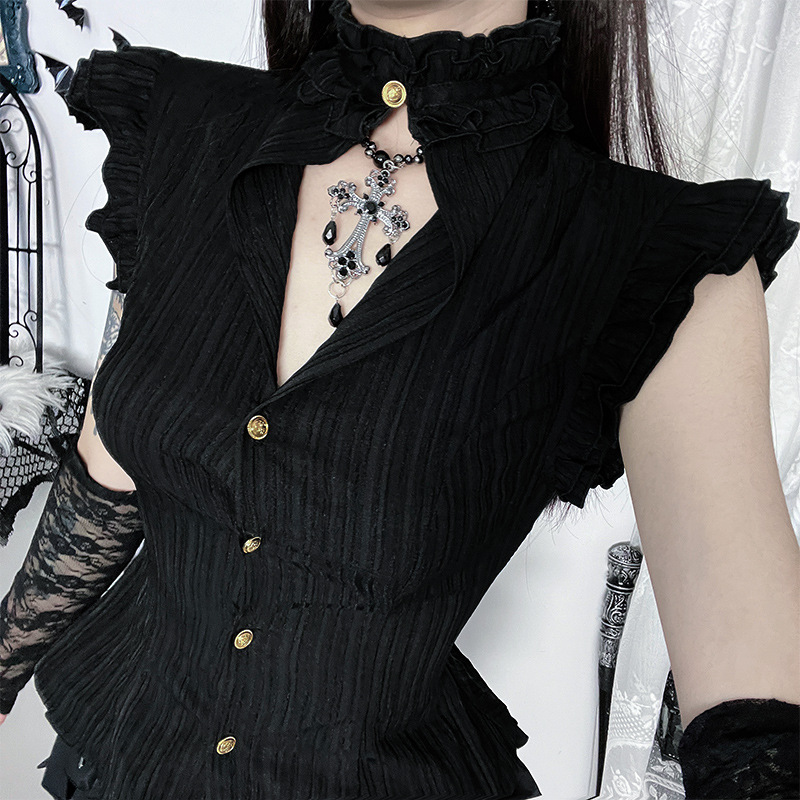 Goth Dark 90s Grunge Single Br – Summer Goth Clothing Bewertung und Preis