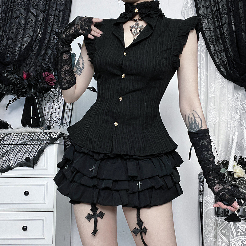 Goth Dark 90s Grunge Single Br – Summer Goth Clothing Bewertung und Preis