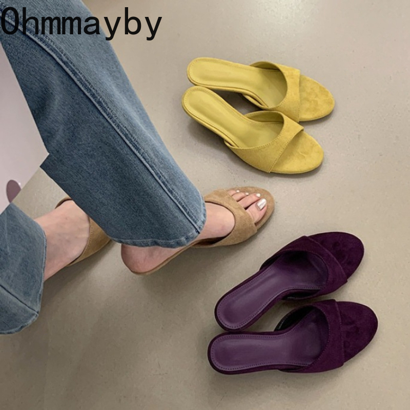 New Women Suede Slide Open Toe – Summer Clothing Modest Bewertung und Preis