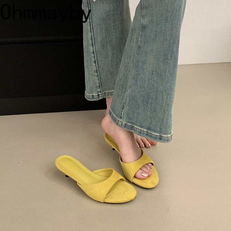 New Women Suede Slide Open Toe – Summer Clothing Modest Bewertung und Preis