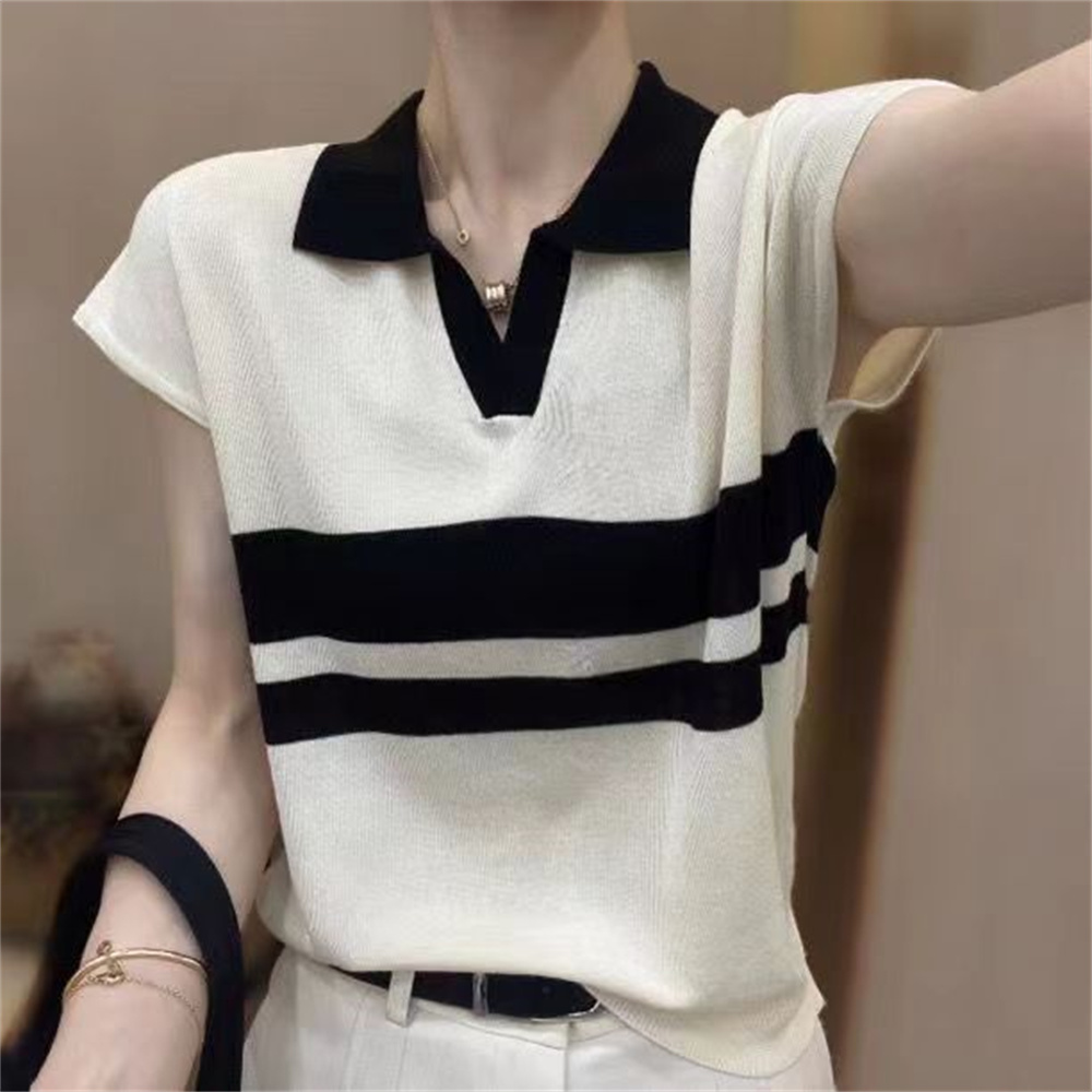 Polo Neck Solid Short Sleeve K – Summer Clothing Yarn Bewertung und Preis