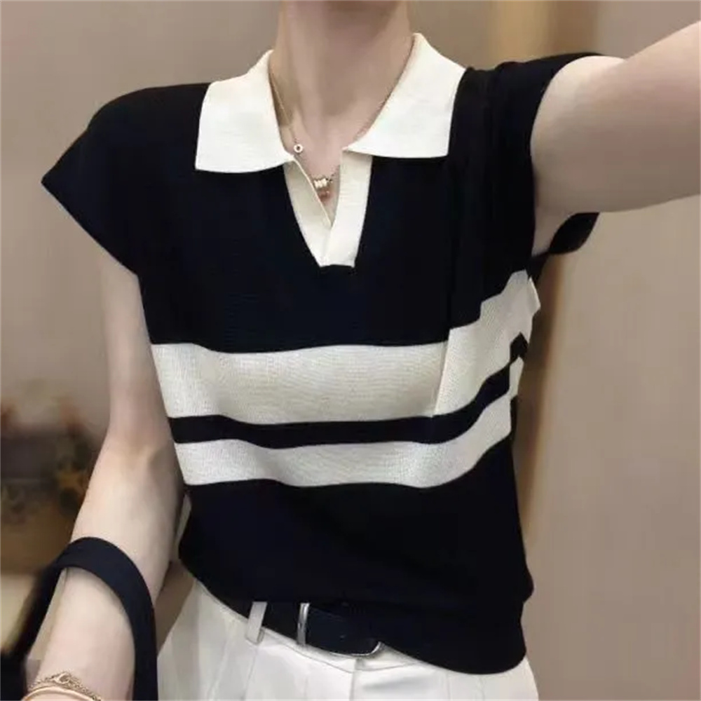 Polo Neck Solid Short Sleeve K – Summer Clothing Yarn Bewertung und Preis