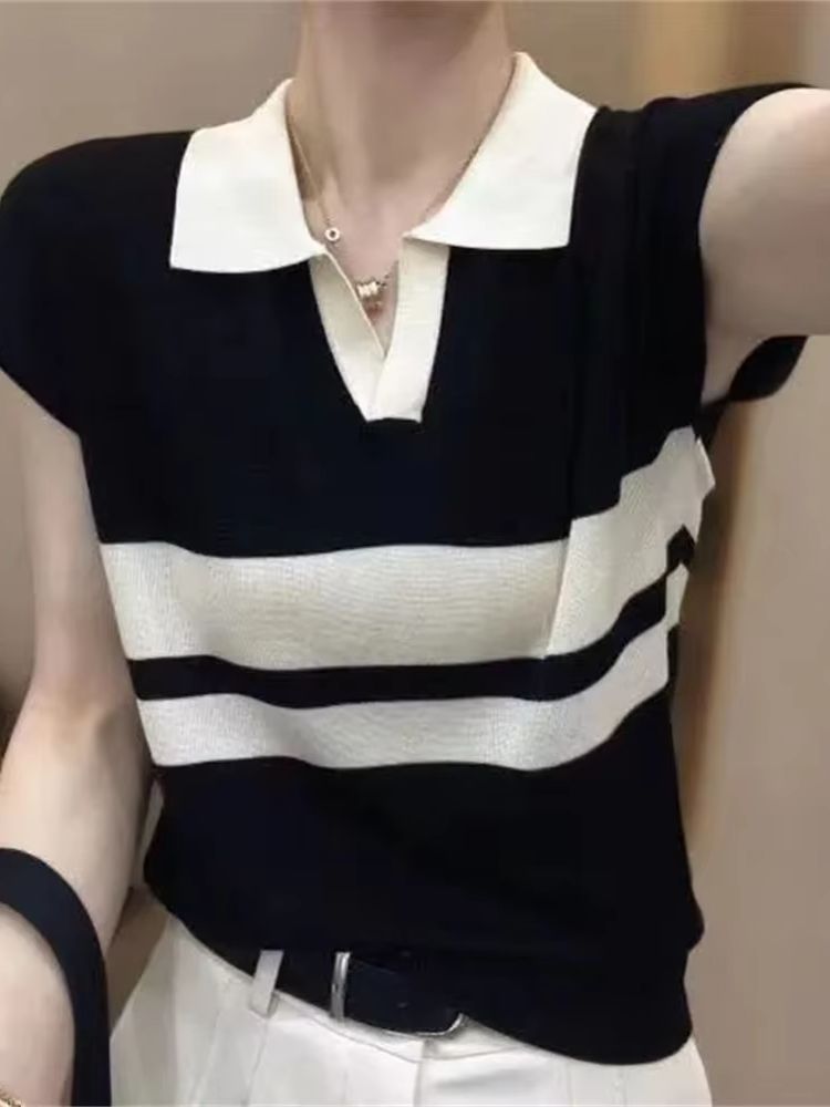 Polo Neck Solid Short Sleeve K – Summer Clothing Yarn Bewertung und Preis