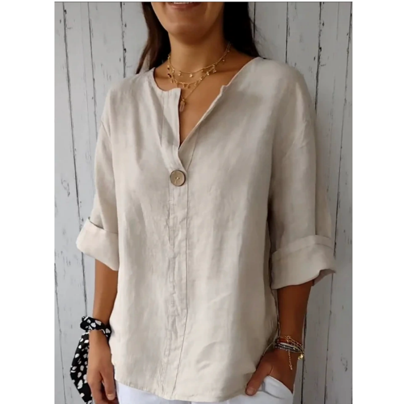 Plus Size Women's V-Neck Cotto – Summer Clothing Linen Bewertung und Preis
