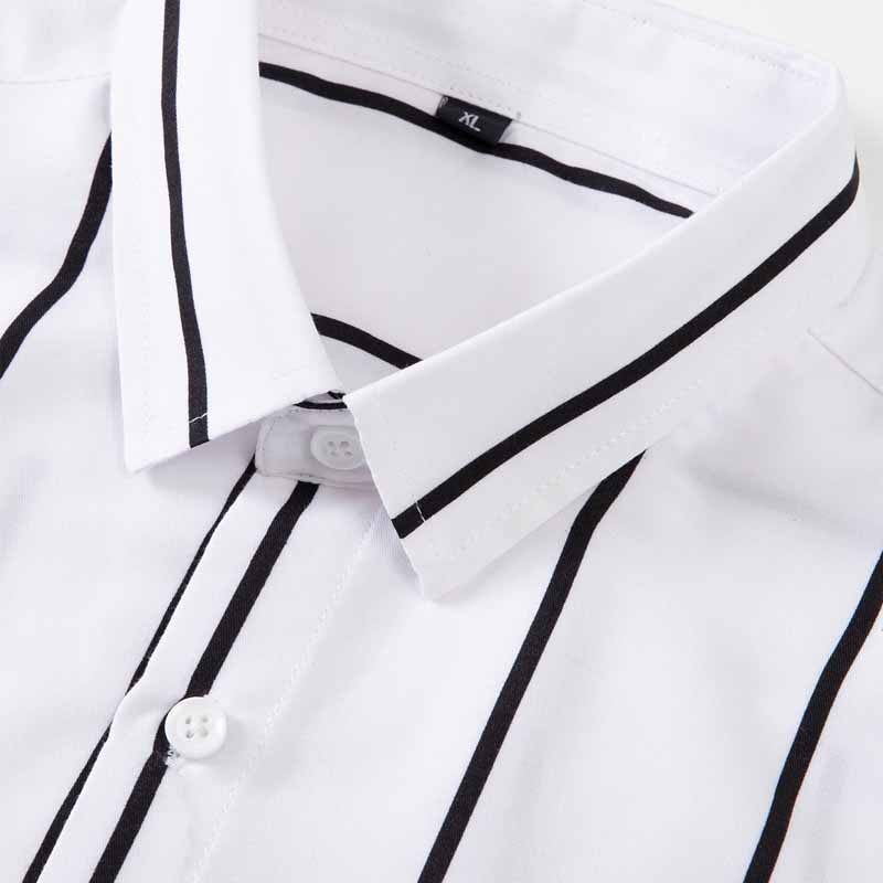 Men's Striped Dress Shirt Long – Summer Clothing Long Sleeve Bewertung und Preis