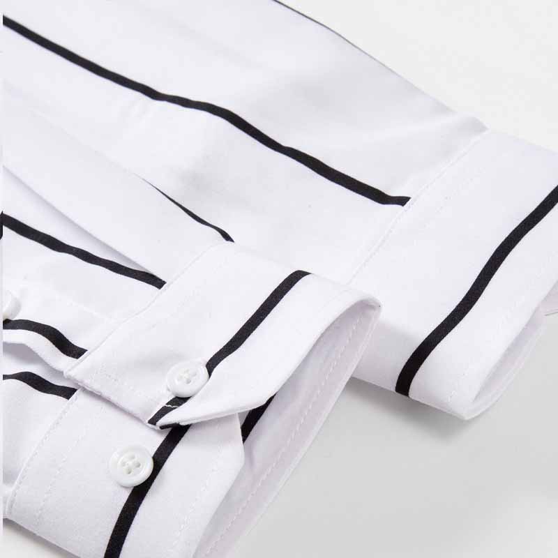 Men's Striped Dress Shirt Long – Summer Clothing Long Sleeve Bewertung und Preis