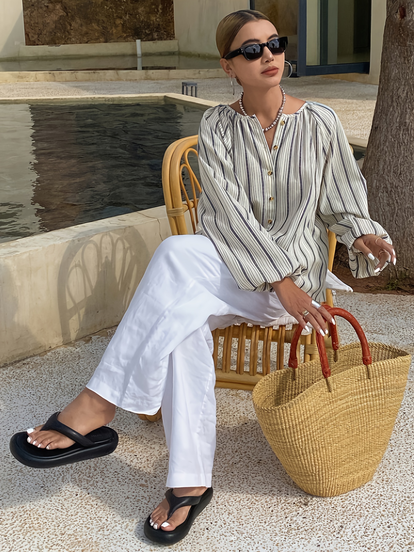 Women's Casual Striped Linen B – Summer Clothing Men Linen Bewertung und Preis