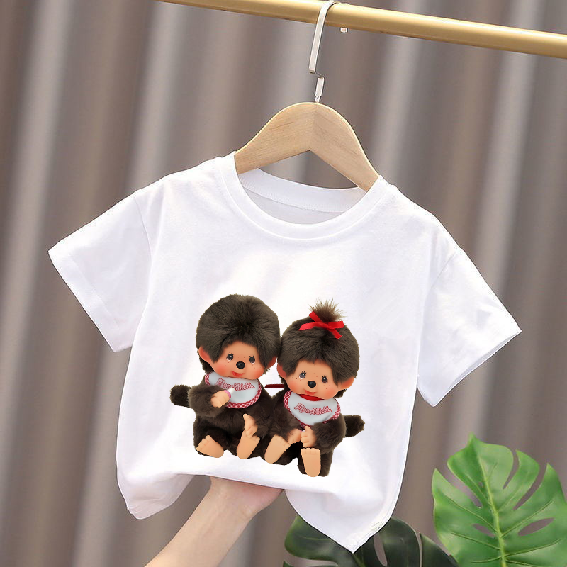 Monchhichi Kids T-shirts Anime – Summer Clothing Cartoon Bewertung und Preis