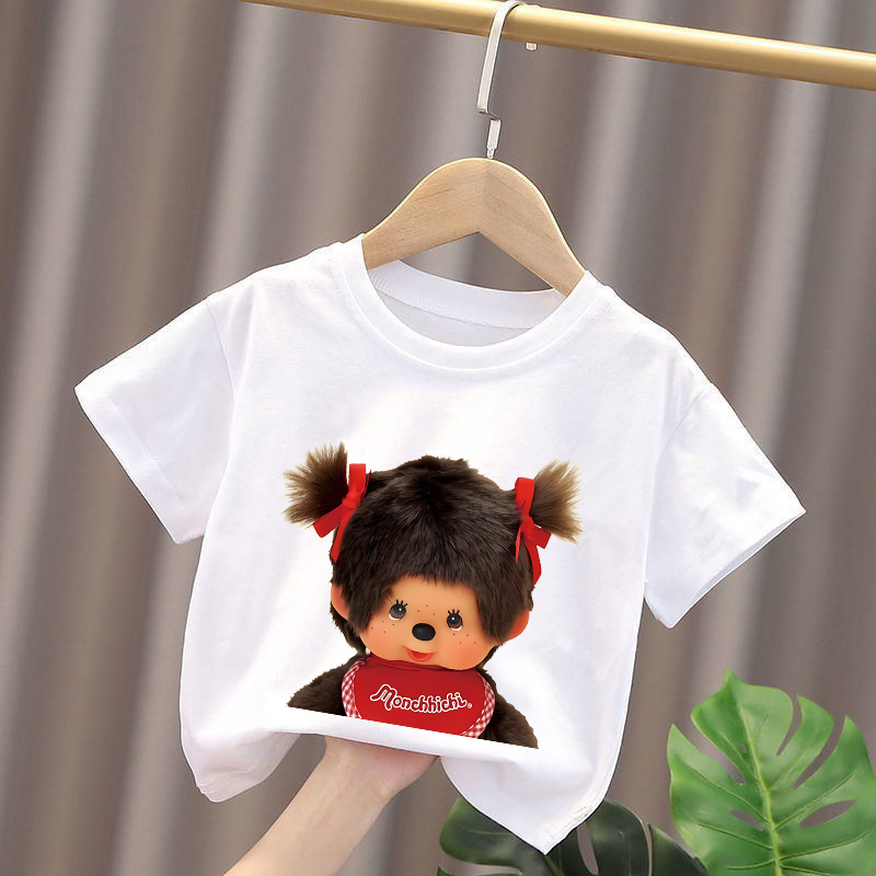 Monchhichi Kids T-shirts Anime – Summer Clothing Cartoon Bewertung und Preis
