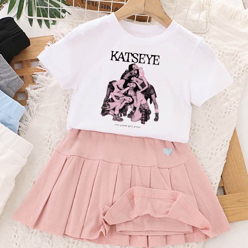 Kpop K-KATSEYE T-shirt+short S – Summer Clothing Gifts Bewertung und Preis