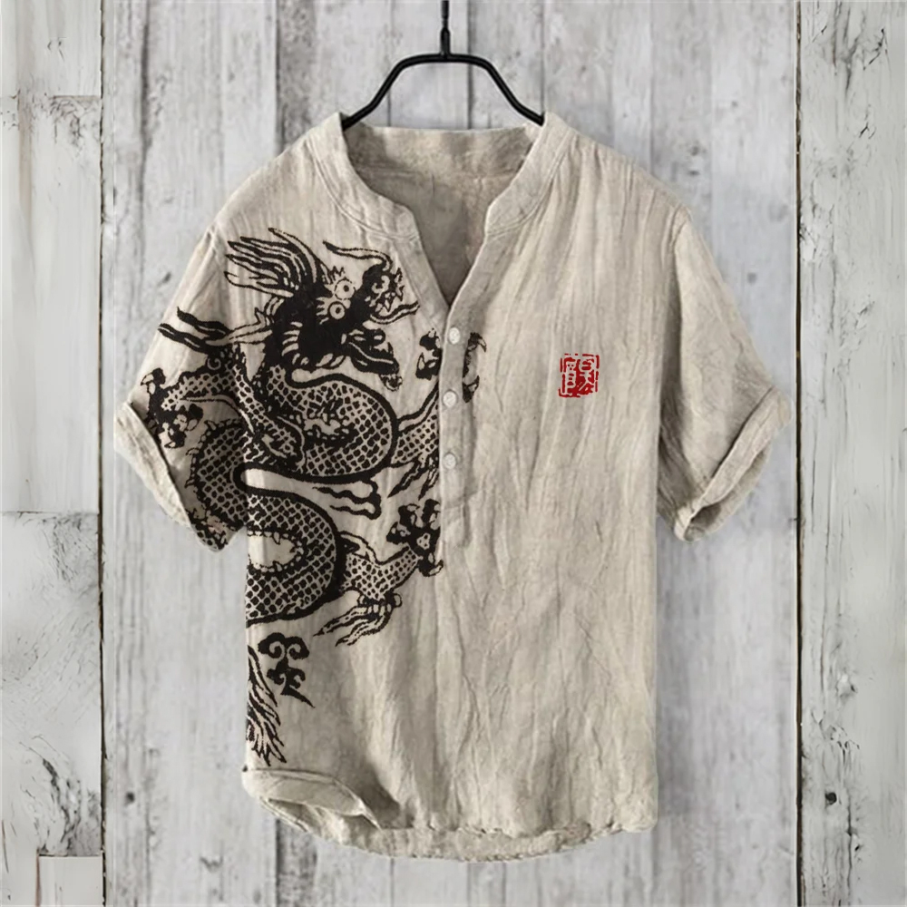 Men's short-sleeved POLO shirt – Summer Clothing Men Linen Bewertung und Preis