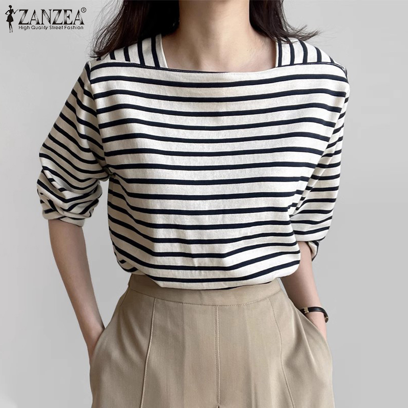 ZANZEA Woman Casual Striped Bl – Summer Clothing Wear Bewertung und Preis