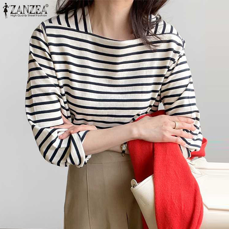 ZANZEA Woman Casual Striped Bl – Summer Clothing Wear Bewertung und Preis