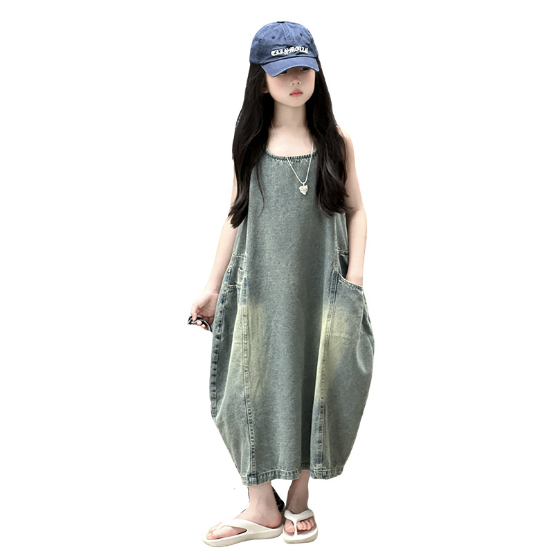 Vintage Blue Children Girls Hi – Summer Clothing Linen Bewertung und Preis