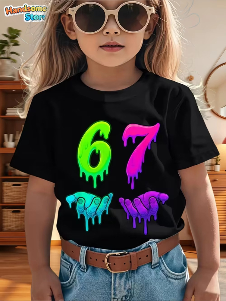 Kids Girls Rainbow Drip Number – Summer Clothing Drip Bewertung und Preis