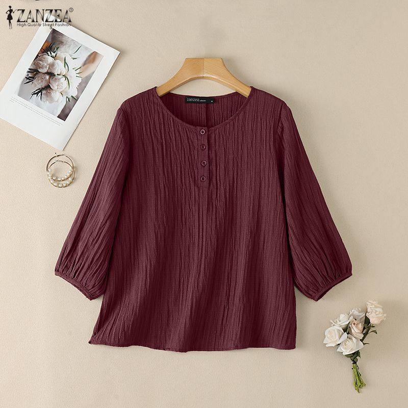 ZANZEA Woman Crinkled Texture  – Summer Clothing Wear Bewertung und Preis