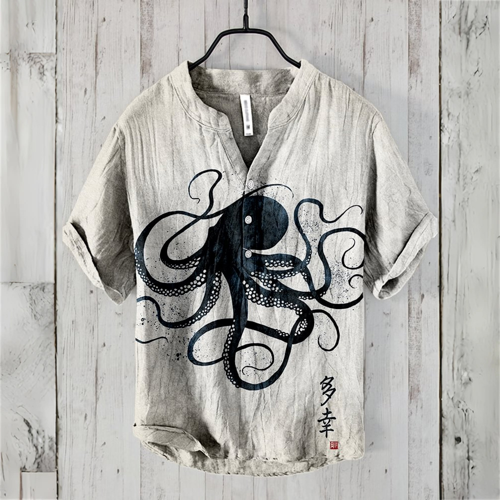 Summer Casual Men's Short Slee – Summer Clothing Men Linen Bewertung und Preis