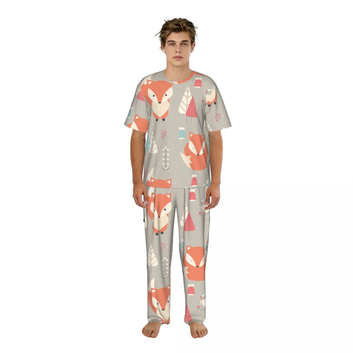 Men Pajamas Suit Short Sleeved – Summer Clothing Long Sleeve Bewertung und Preis