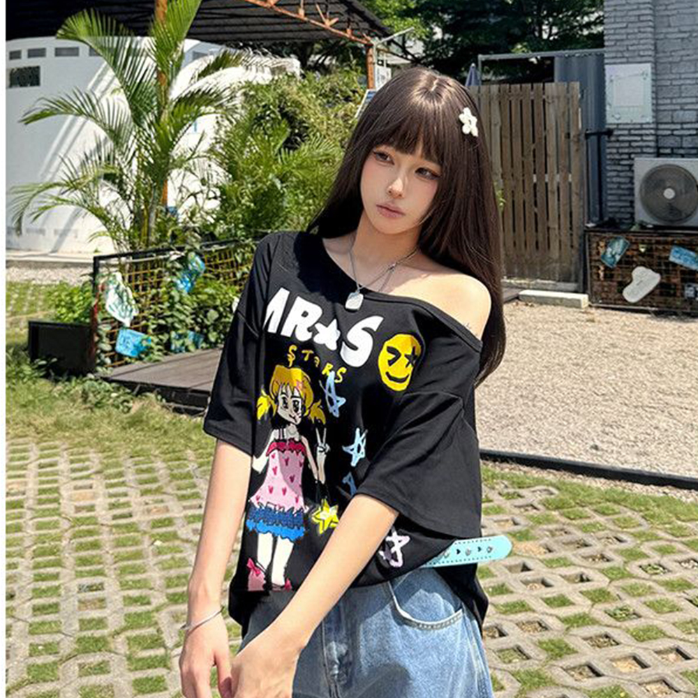 Hotweek Pattern T-shirt Cartoo – Summer Clothing Cartoon Bewertung und Preis