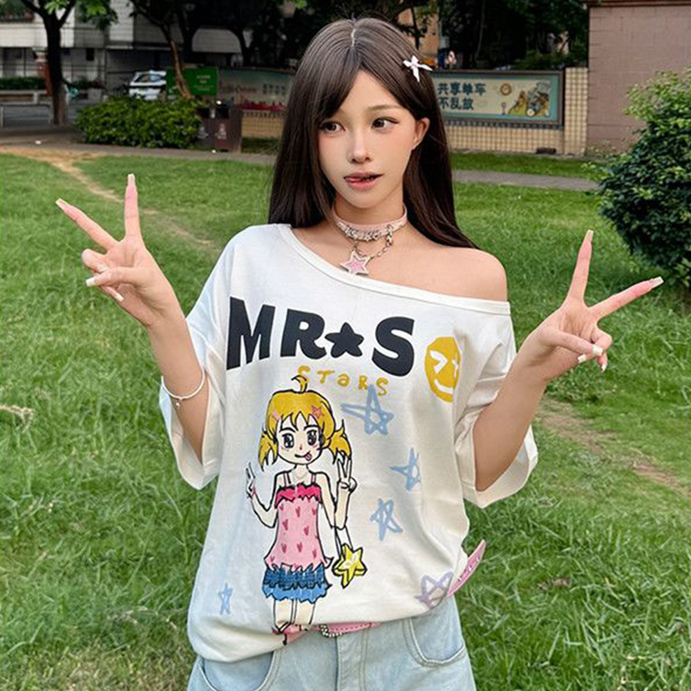 Hotweek Pattern T-shirt Cartoo – Summer Clothing Cartoon Bewertung und Preis