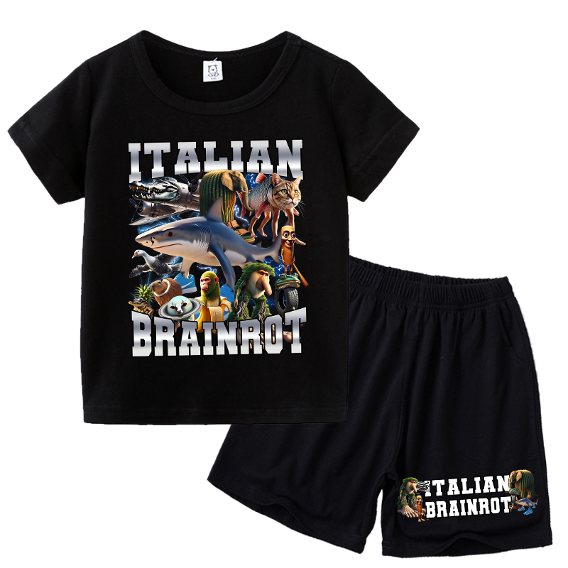 2pcs Italian Brainrot T-shirt  – Summer Clothing Gifts Bewertung und Preis