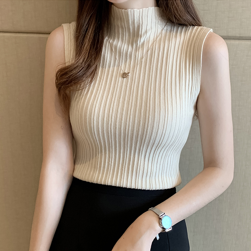 Solid Slim Thin Sleeveless Kni – Summer Clothing Yarn Bewertung und Preis